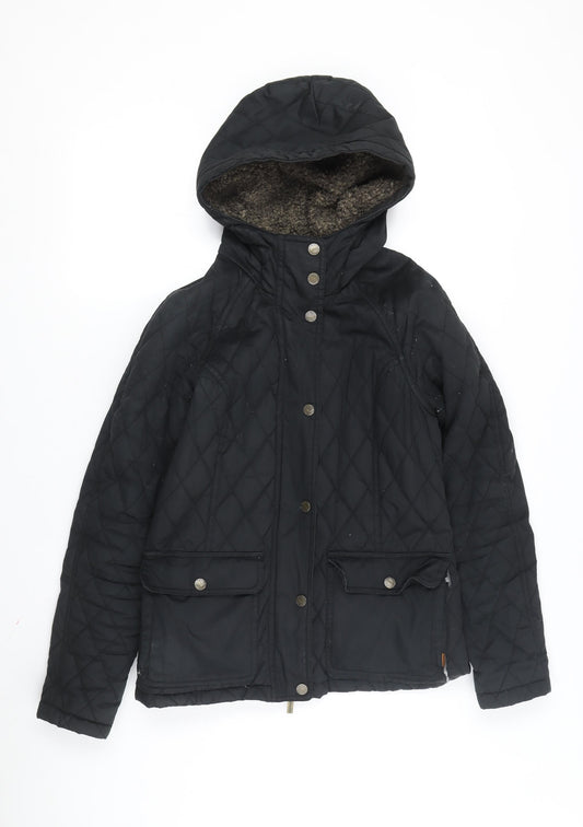 FatFace Women’s Black Quilted Jacket, Size 10, Winter Casual