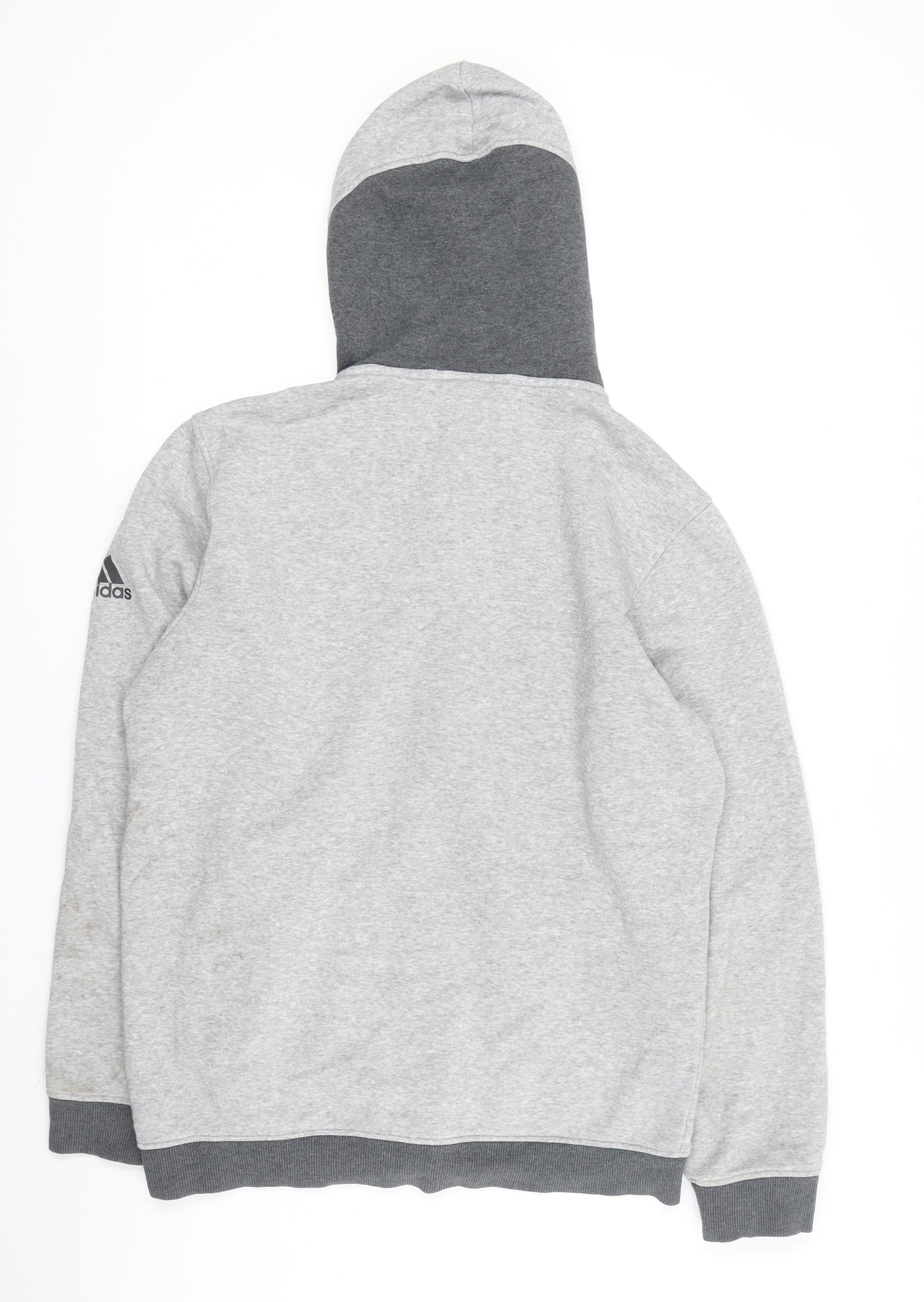 Adidas Men's Grey Full Zip Hoodie - Medium, Sporty Style