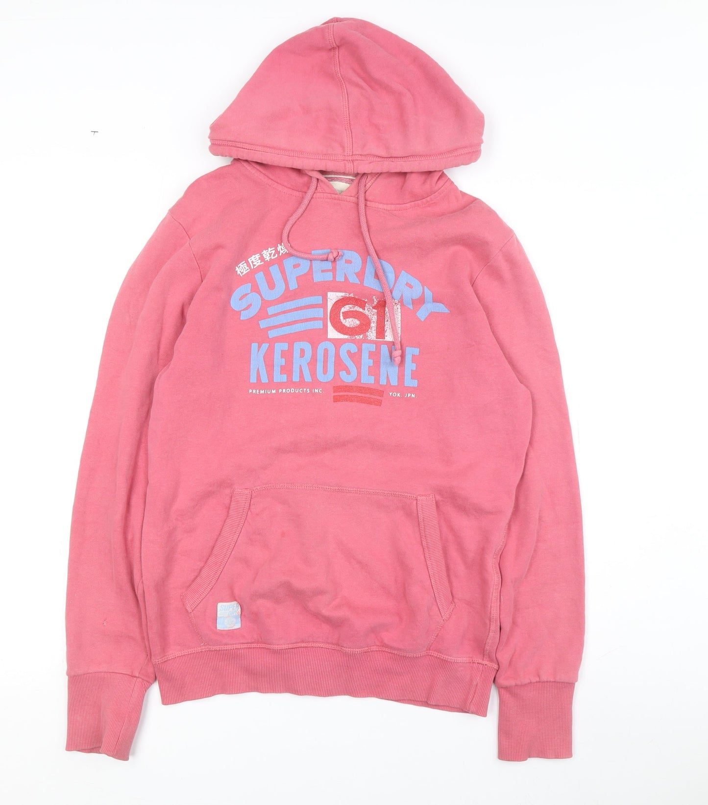 Superdry Women's Pink Pullover Hoodie - Size L