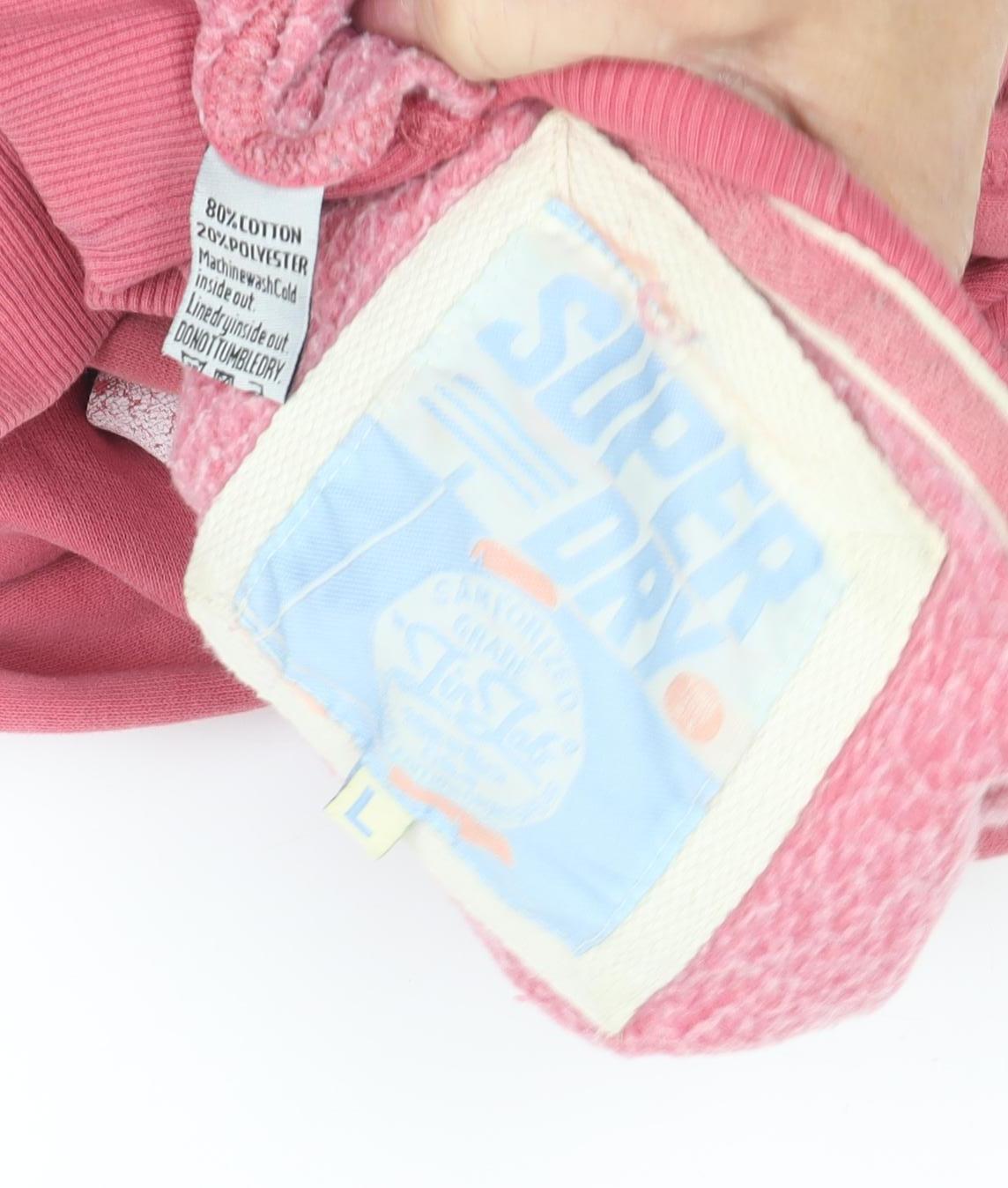 Superdry Women's Pink Pullover Hoodie - Size L