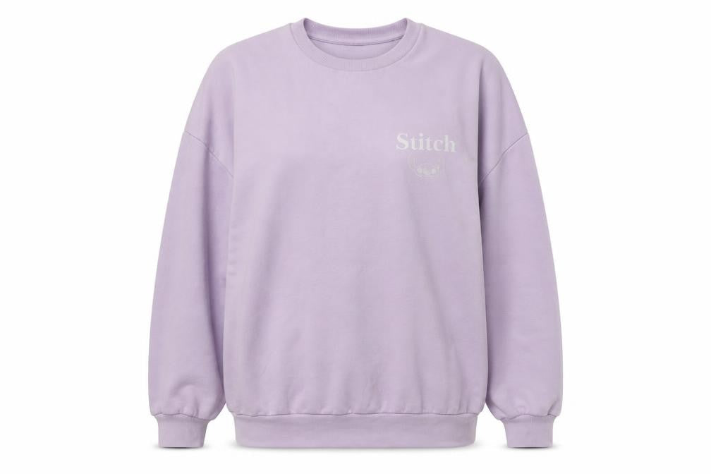 Womens UK S Regular Disney Purple Pullover Sweatshirt