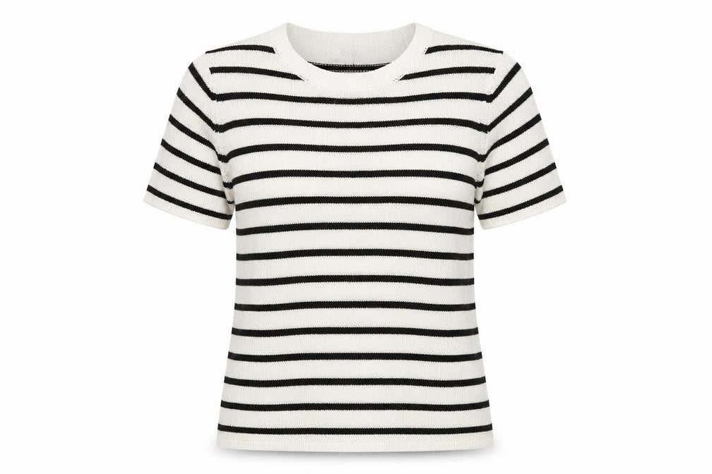 Levete Room Women’s Black & White Striped Pullover Jumper - S