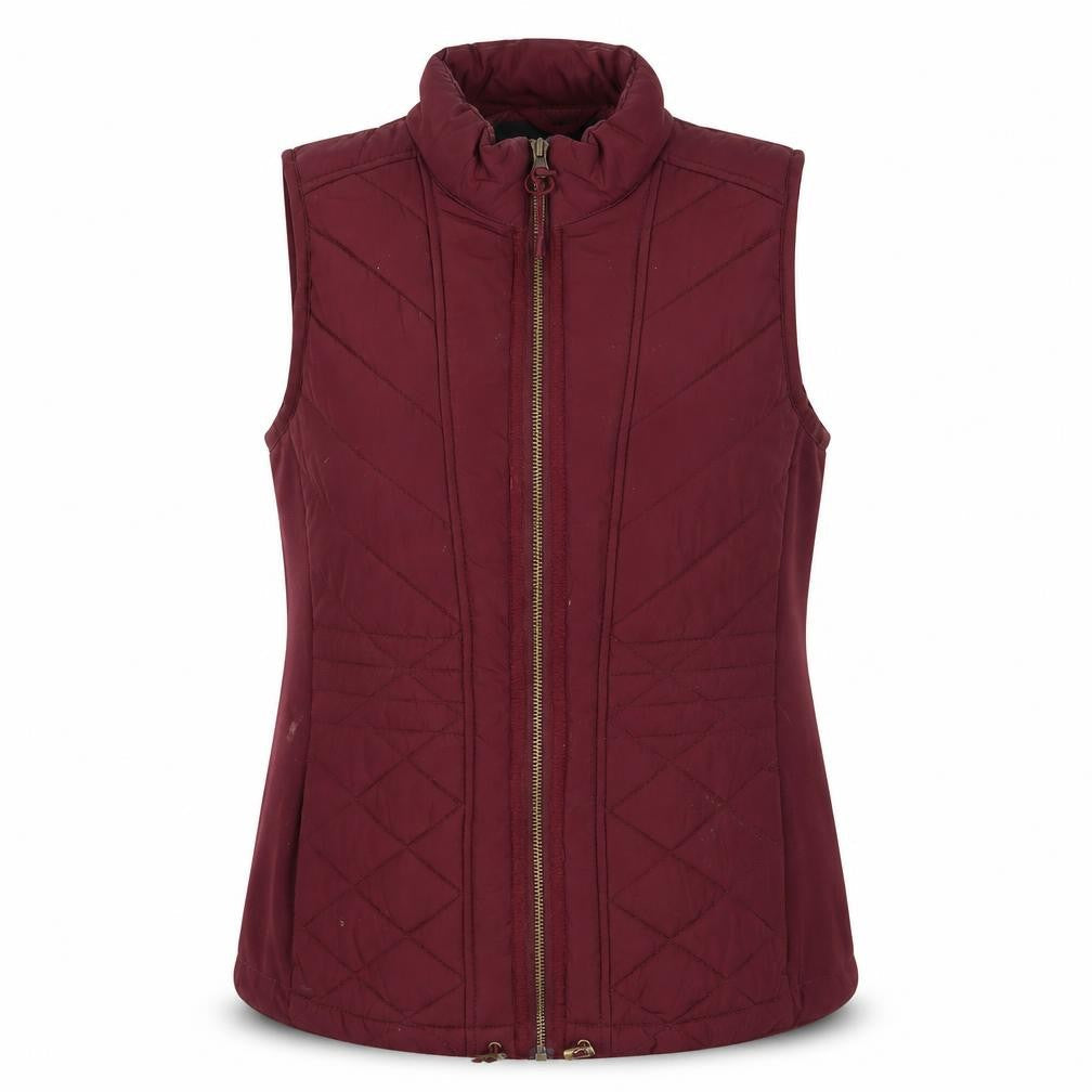 Roman Women's Red Quilted Waistcoat, Size M, Sleeveless