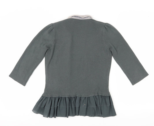 ASOS Women's Green Cardigan, Size 8, Button Accent