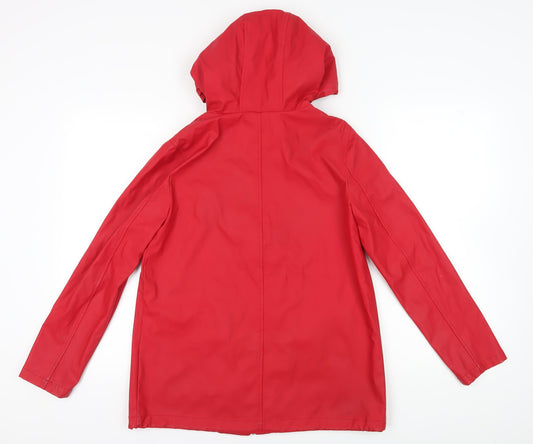 New Look Women's Red Rain Coat Jacket Size 10