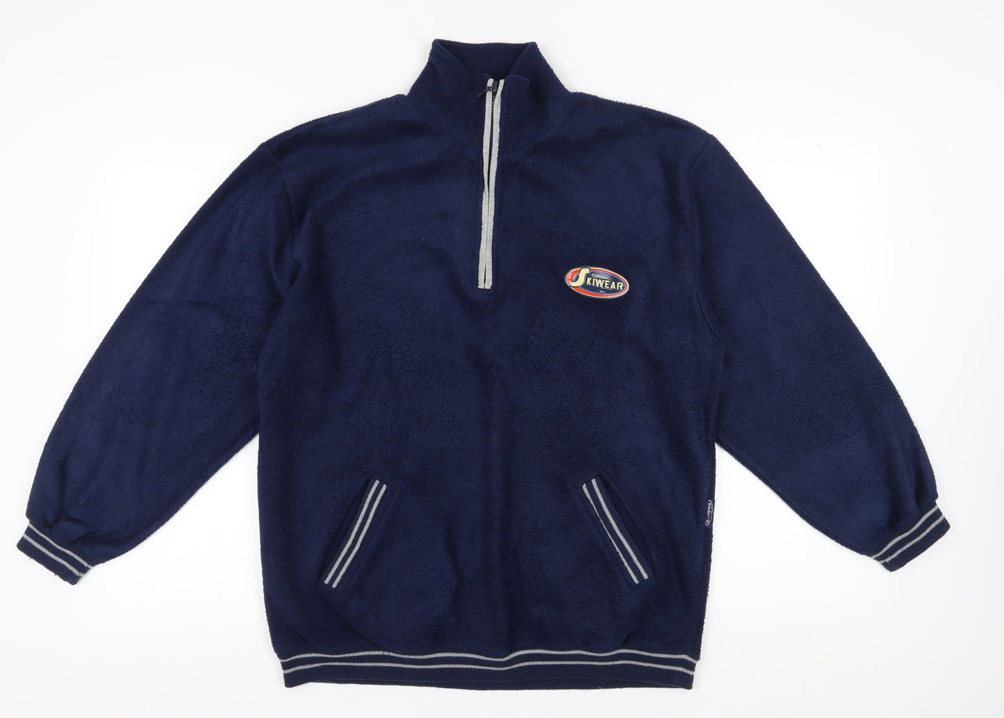 C&A Men's Navy Blue Ski Sweatshirt, 1/2 Zip, Size 154