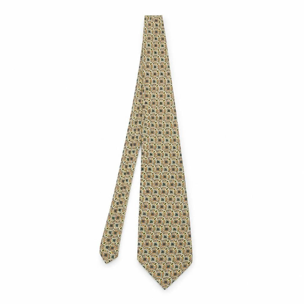 Sette & Bello Men's Multicoloured Geometric Silk Tie