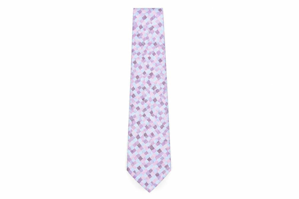 Marks and Spencer Men's Multicoloured Geometric Silk Tie