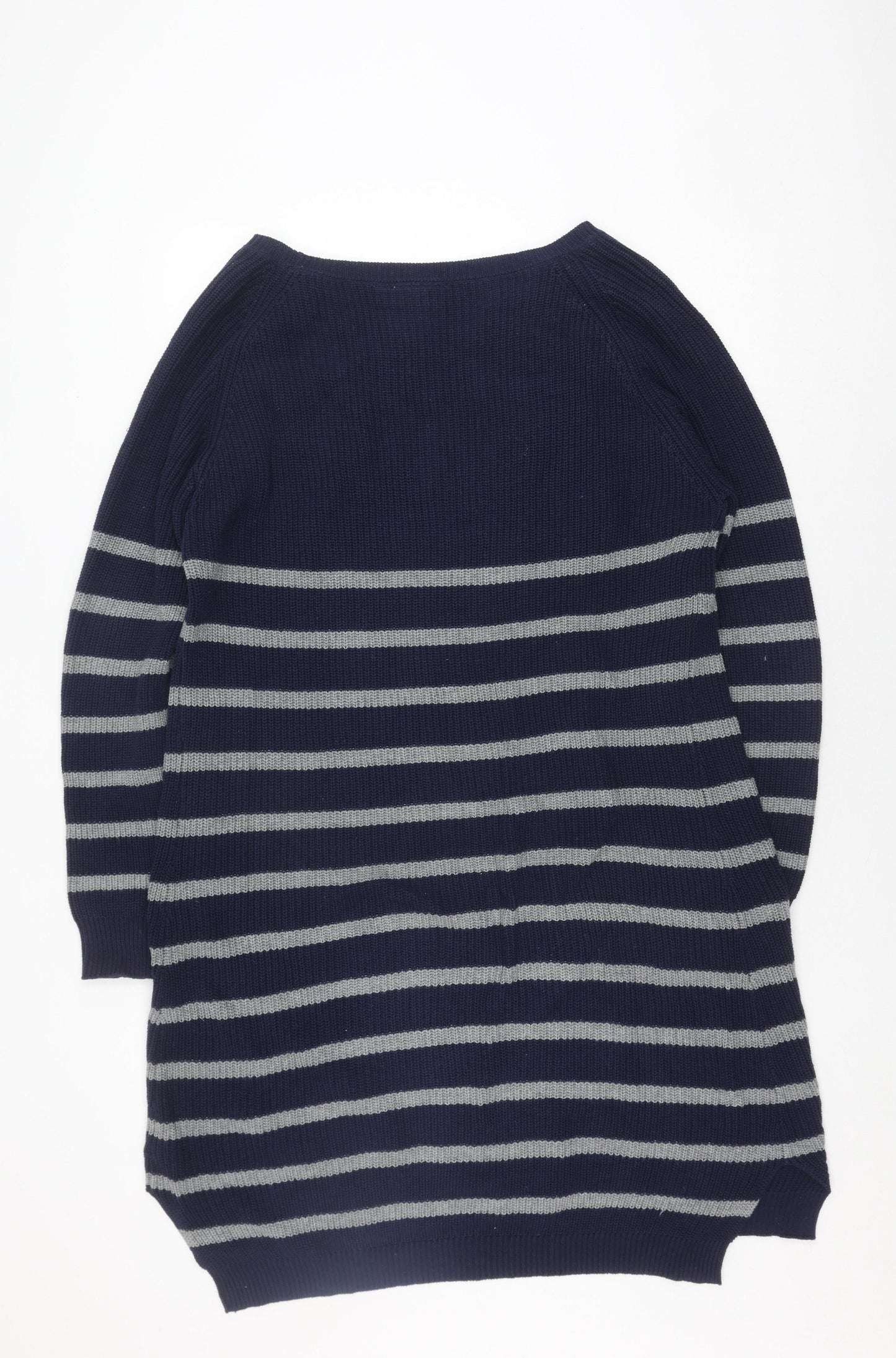 JoJo Maman Bébé Women's Blue Striped Knit Jumper
