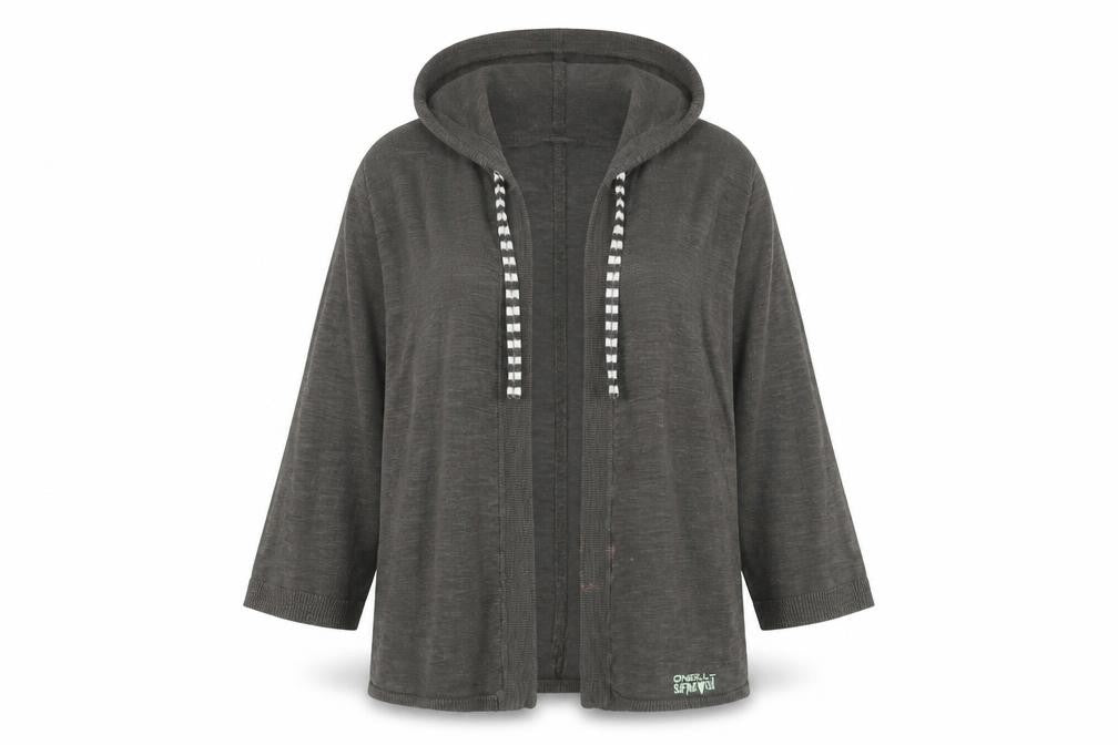 Womens UK S  O'Neill Grey Cardigan Open-Knit