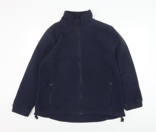 Peter Storm Women Blue Fleece Jacket Size 18