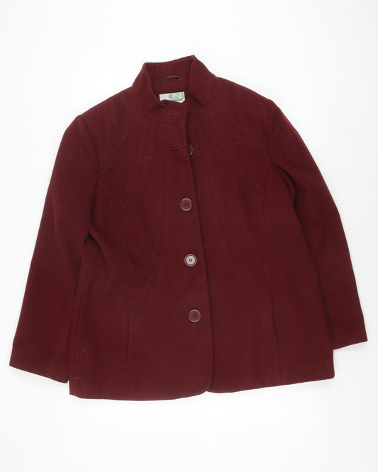 Northmoor Women's Red Mid-Length Coat Size 18
