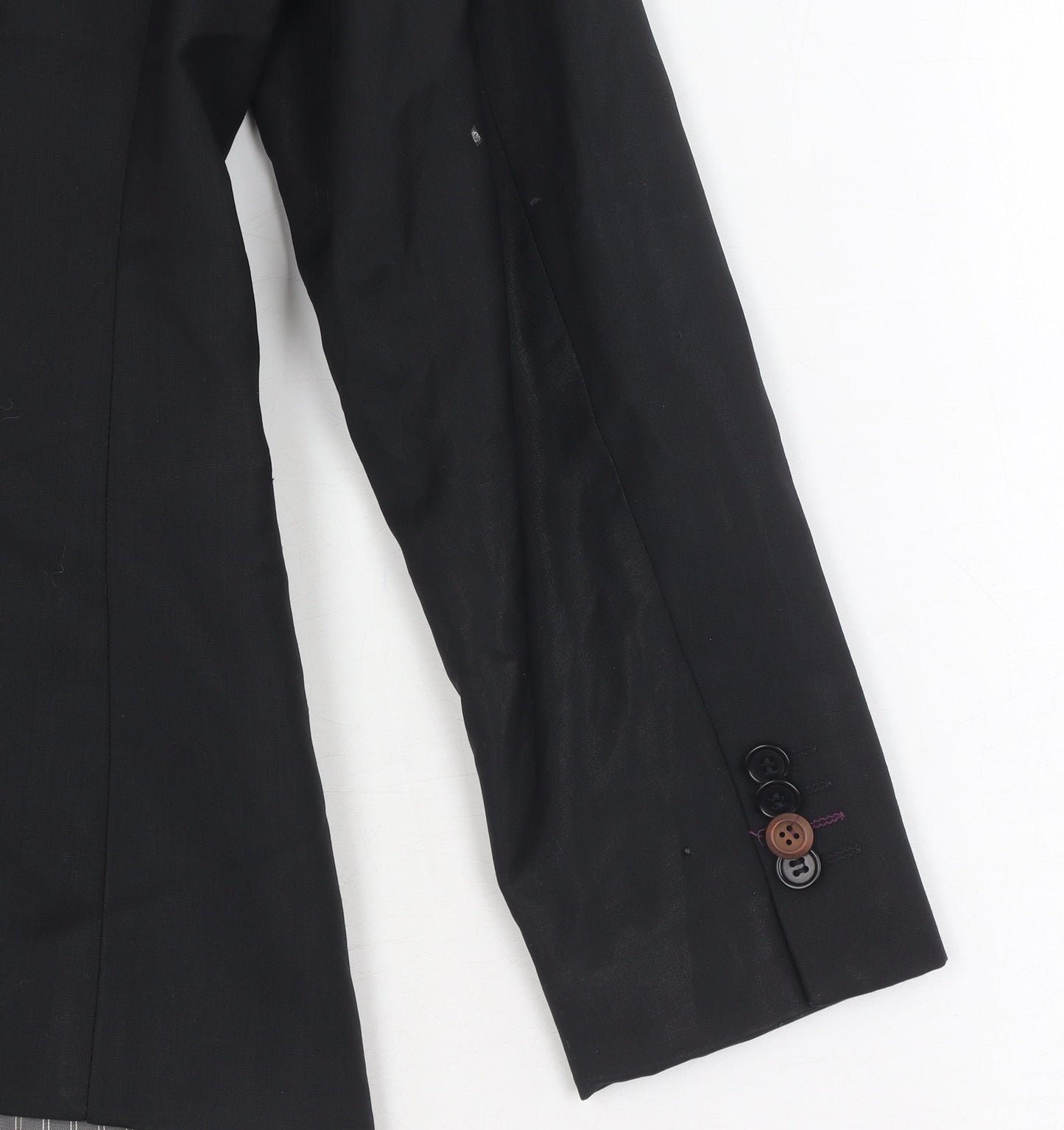 River Island Men’s Black Blazer, Size 40, Wool, Formal