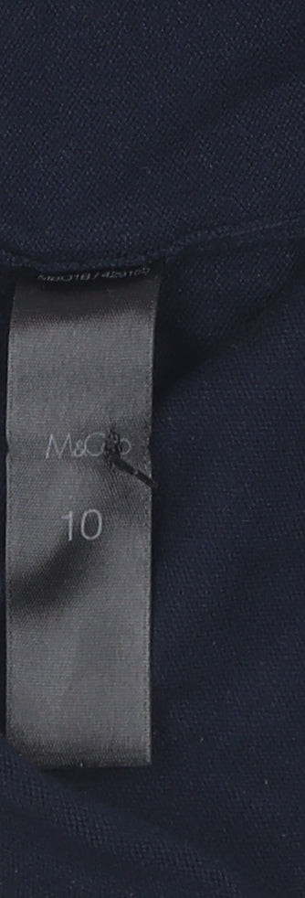 M&Co Women's Blue Cardigan Size 10 Round Neck
