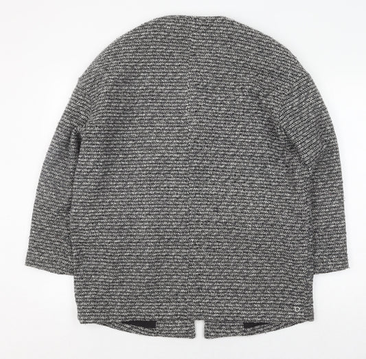 Mango Women's Black Tweed Bomber Jacket Size L