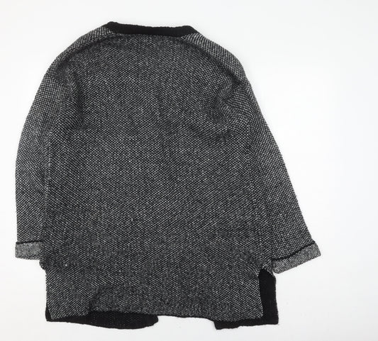 Isle Women’s Black Coatigan, Size M, Acrylic, Long Sleeve