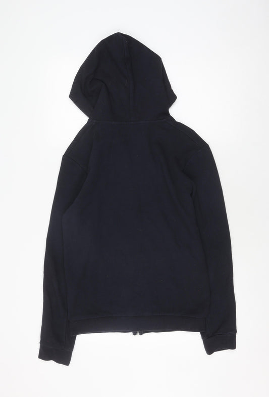 Zara Black Full Zip Hoodie, Unisex M, Hooded Casual Wear