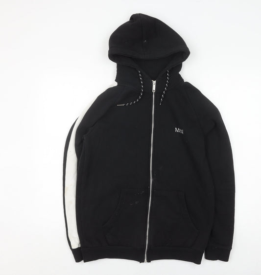 boohooMAN Men's Black Full Zip Hoodie M