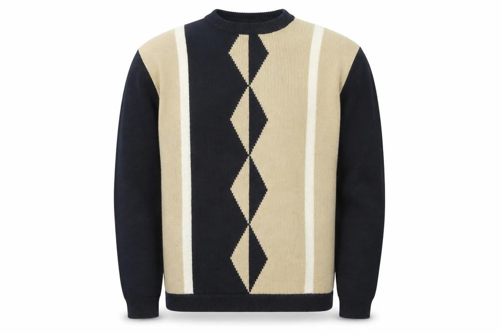 Ambrosius Heim Unisex Black Beige Pullover Jumper, Size 14