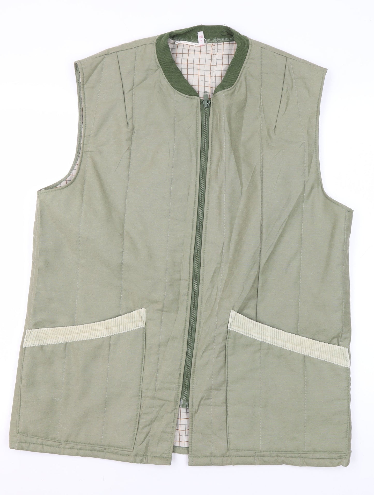 Hadrian Green Quilted Men's Waistcoat Size 12