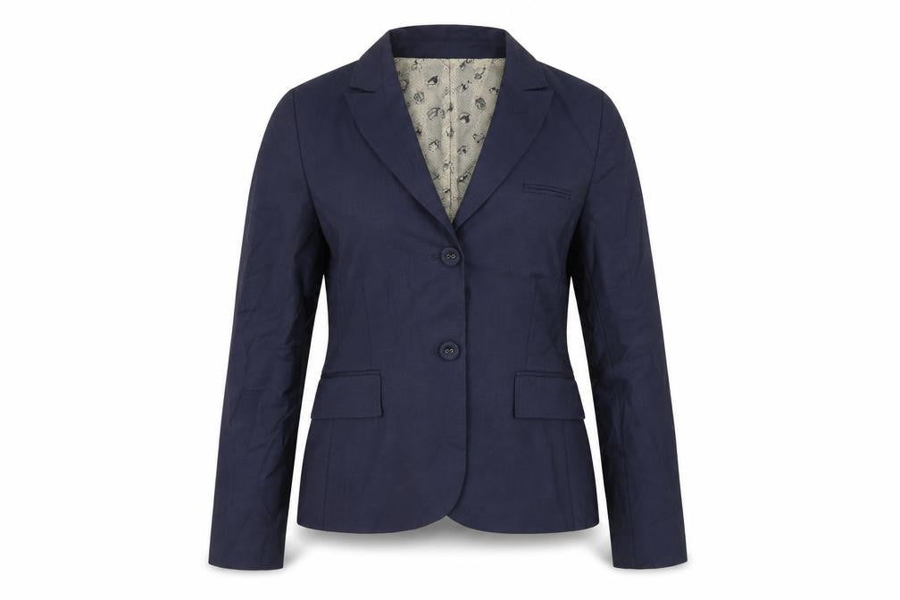 NW3 Women's Blue Wool Blazer, Classic Two-Button, Size 10