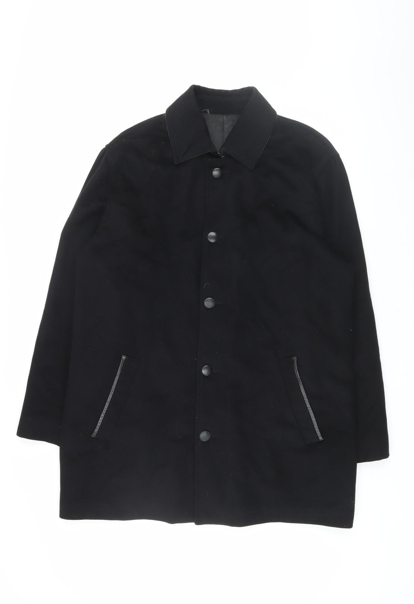 Messori Men's Black Overcoat L - Elegant Formal Wear