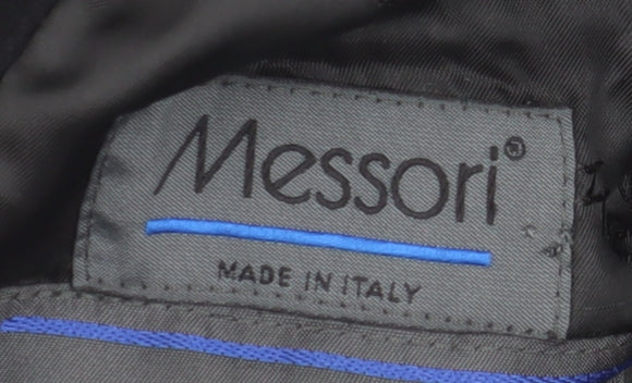 Messori Men's Black Overcoat L - Elegant Formal Wear