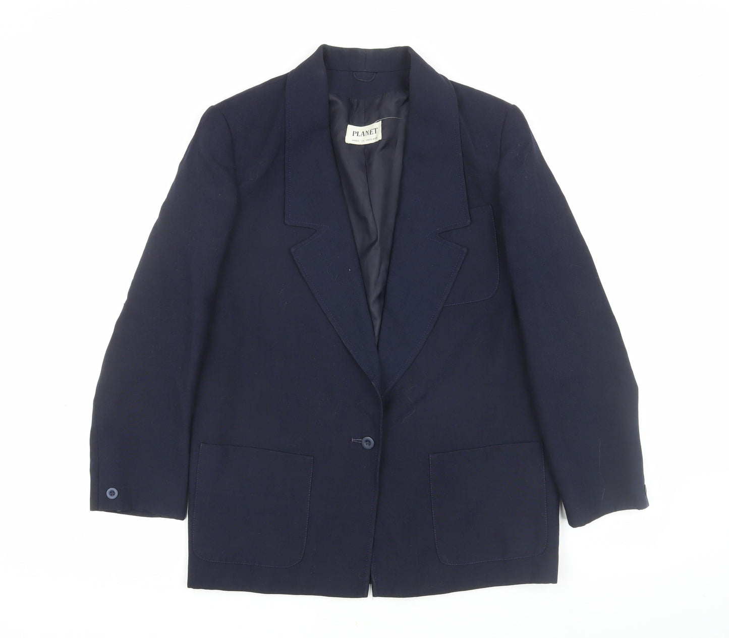 Planet Women's Blue Blazer, Size 8, Perfect for Business