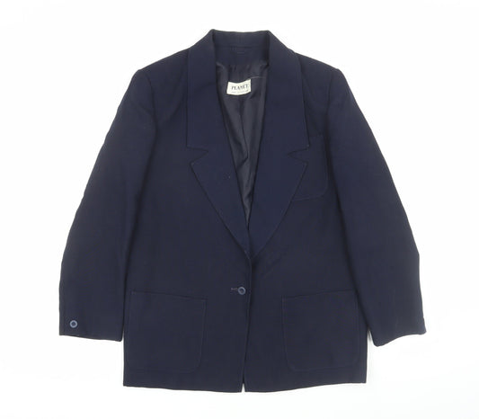 Planet Women's Blue Blazer, Size 8, Perfect for Business