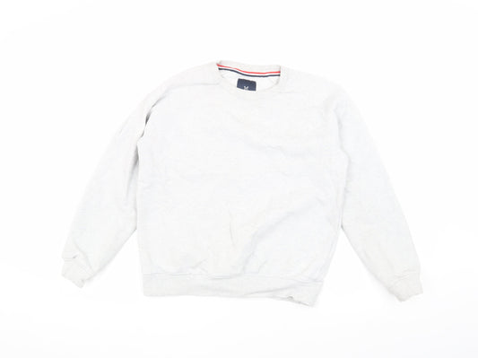 Crew Clothing Women White Pullover Sweatshirt Size 8