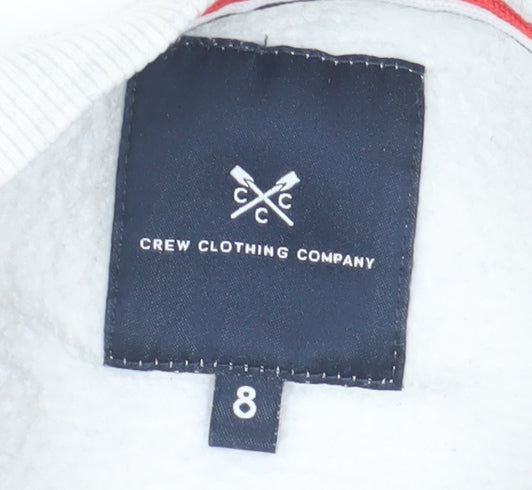 Crew Clothing Women White Pullover Sweatshirt Size 8