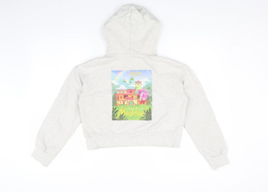 Disney Girls White Encanto Hoodie XS Pullover Graphic Print