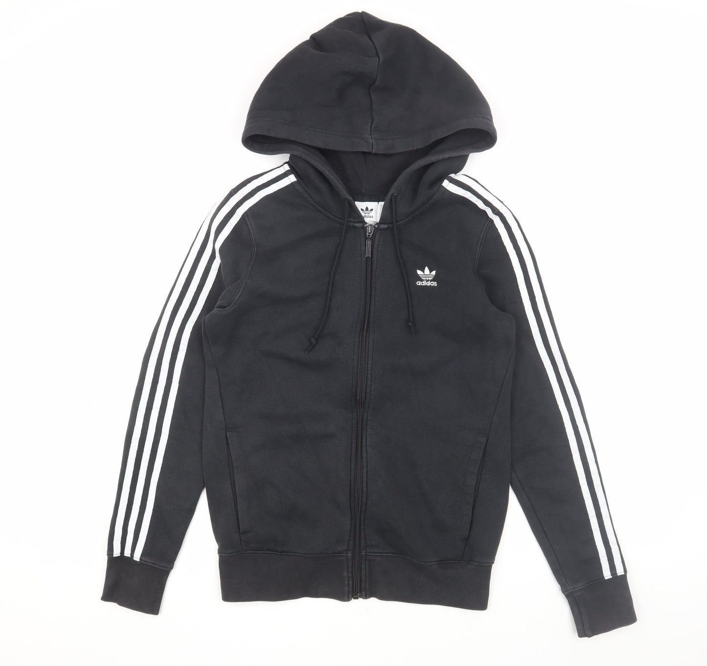 Adidas Women's Black Full Zip Hoodie Size 8