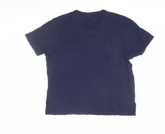 GAP Men's XL Blue Cotton Crew Neck T-Shirt
