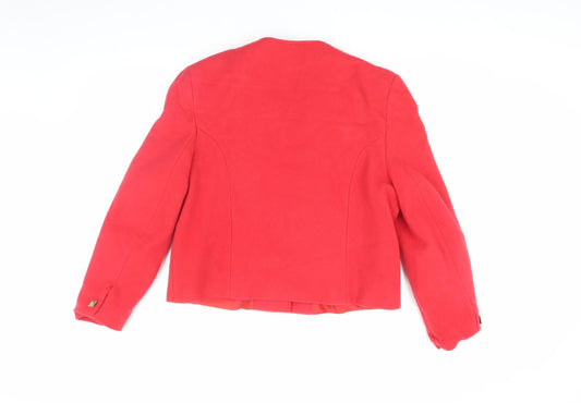 James Pringle Red Wool Blazer, Women's Size 16, Classic Look