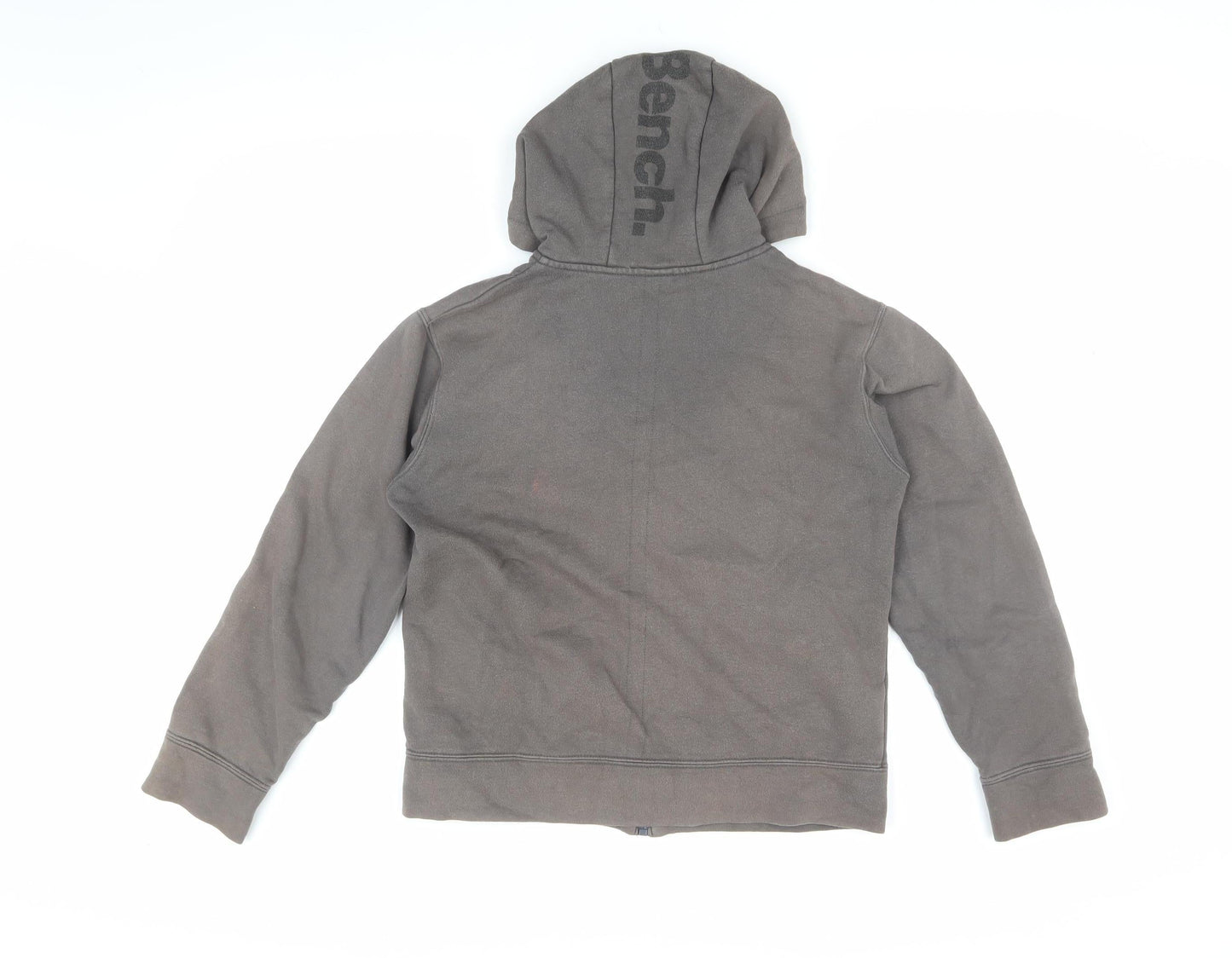 Bench Boys Grey Full Zip Hoodie, Size 11-12 Years, Logo Accents
