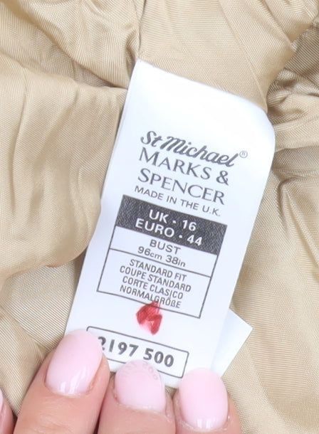 Marks and Spencer Women's Beige Jacket Size 16