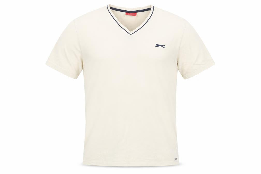 Mens UK Size M Slazenger Beige  Cotton T-Shirt