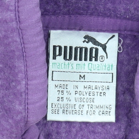 Puma Women's Purple Fleece Jacket, Size M, Casual Style