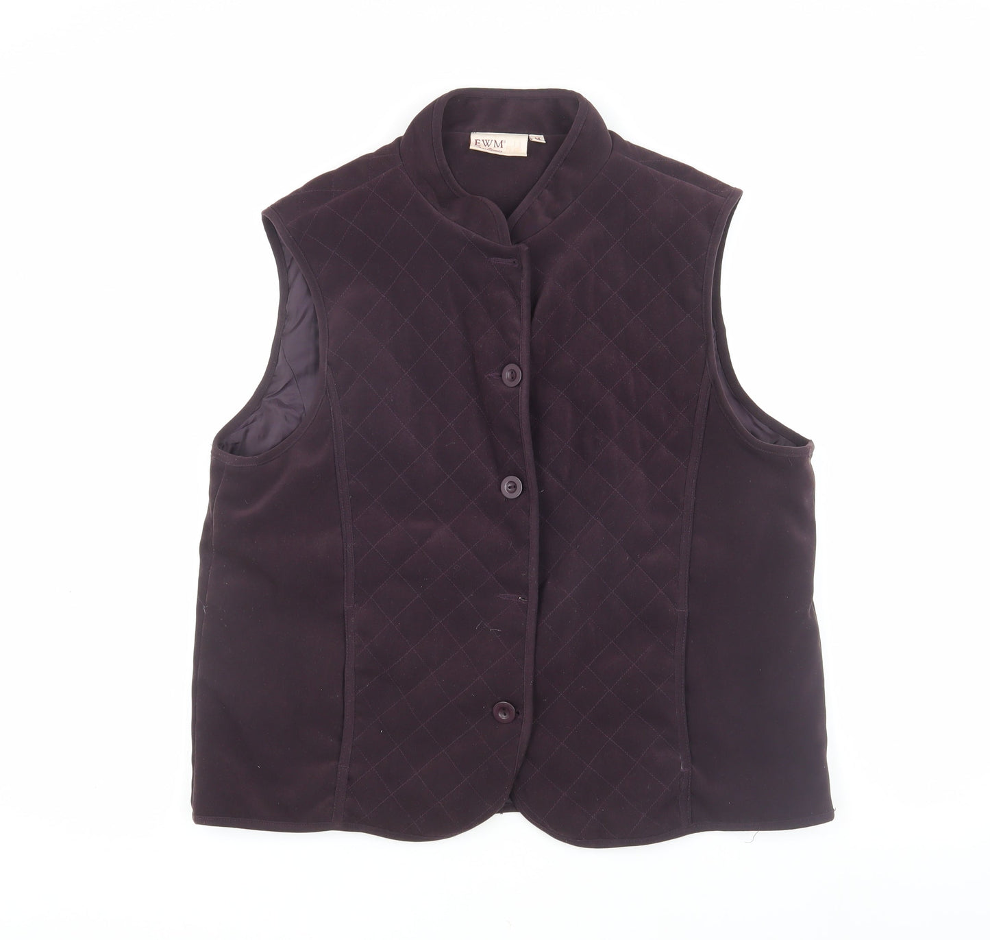 EWM Women's Black Quilted Sleeveless Waistcoat M