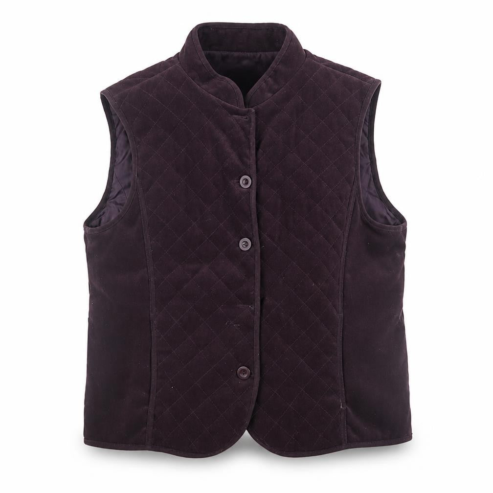 EWM Women's Black Quilted Sleeveless Waistcoat M