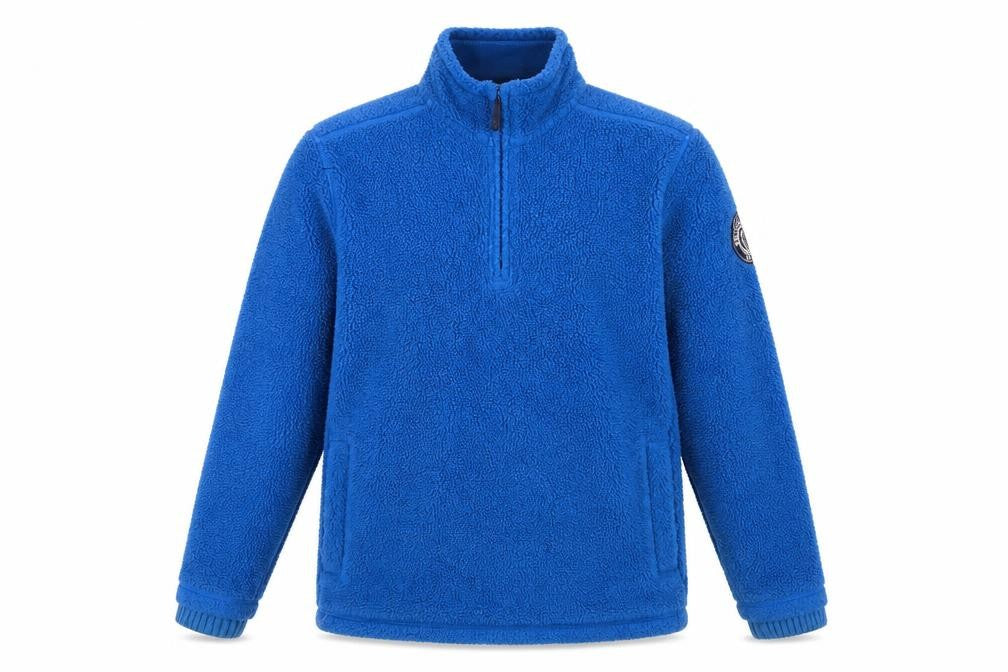 Marks and Spencer Men's Blue 1/2 Zip Sweatshirt - Medium