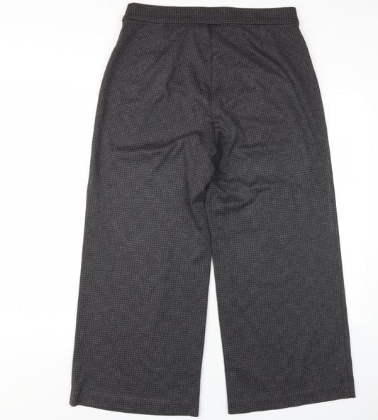 Marks and Spencer Women's Grey Wide-Leg Trousers Size 12