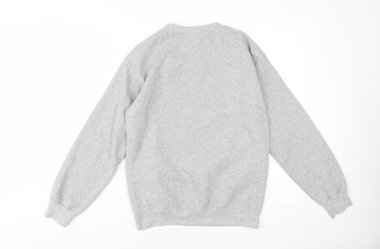 Topshop Women's Grey S Pullover Sweatshirt