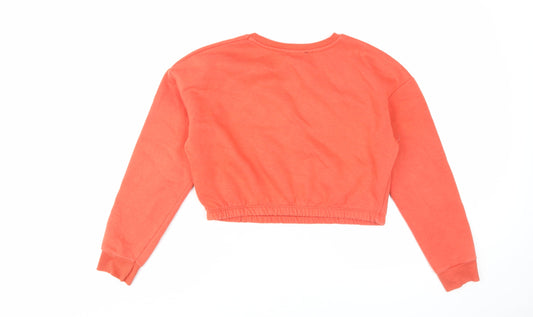 New Look Girls Red Pullover Sweatshirt Size 12-13, USA Graphic