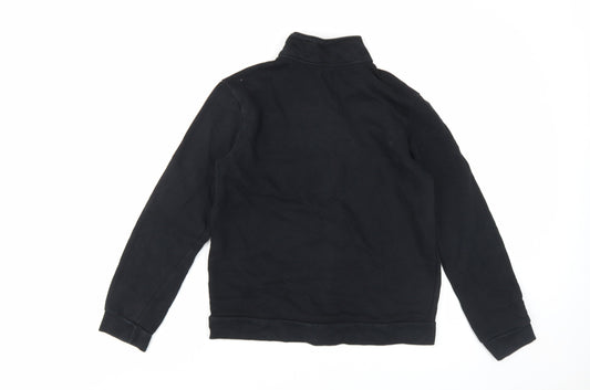 River Island Boys Black Henley Sweatshirt 13-14 Years
