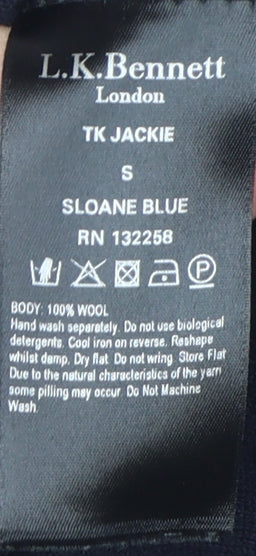 L.K. Bennett Women's Blue Wool Jumper, Size S
