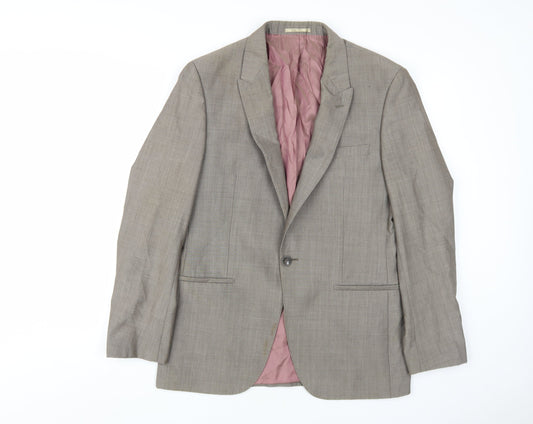 Remus Uomo Men's Brown Blazer 38R Slim Fit