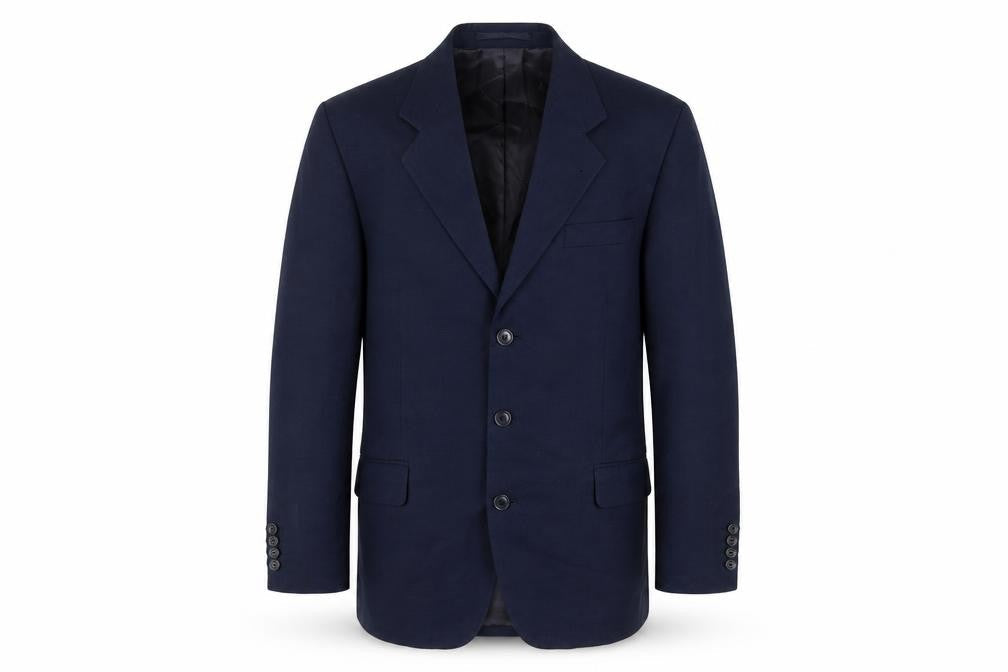 Mens 40 Chest Regular Pierre Cardin Blue Three-Button Blazer