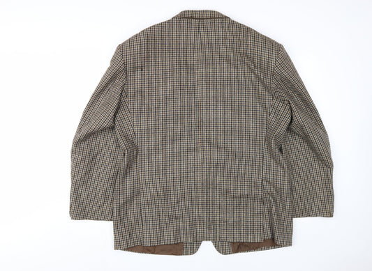 St Michael Men's Green Check Blazer, Size 44S, Wool
